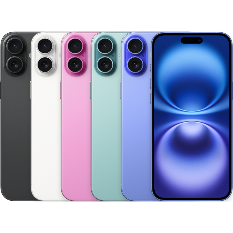 Barevná provedení iPhone 16 Plus